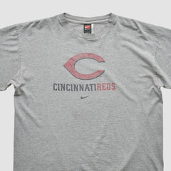 Cincinnati Reds 2000s T-shirt - Heather Gray Vintage | Nike