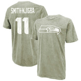 NFL Seattle Seahawks Jaxon Smith-Njigba Majestic Threads Mineral Wash Name & Number T-Shirt