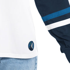 Minnesota Timberwolves G-III 4Her by Carl Banks Women's Key Player Oversized Hooded Long Sleeve T-Shirt - White/Navy sale