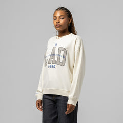 Los Angeles Dodgers Women's Premium Crewneck Sweatshirt - Cream | Mitchell & Ness