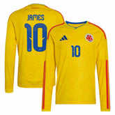 James Rodriguez Colombia National Team 2026 Home Replica Long Sleeve Jersey / Soccer Sale