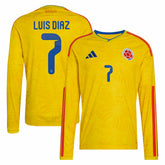 Luis Diaz Colombia National Team 2026 Home Replica Long Sleeve Jersey / Soccer On sale