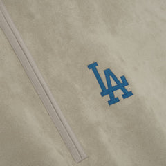 Los Angeles Dodgers Fear of God x MLB Unisex Modern Suede Half-Zip Jacket - Gray
