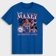 Tyrese Maxey Philadelphia 76ers Player Collage T-Shirt - Royal cheap