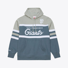 San Francisco Giants Cooperstown Collection Thunderstorm Head Coach Hoodie - Gray | Mitchell & Ness