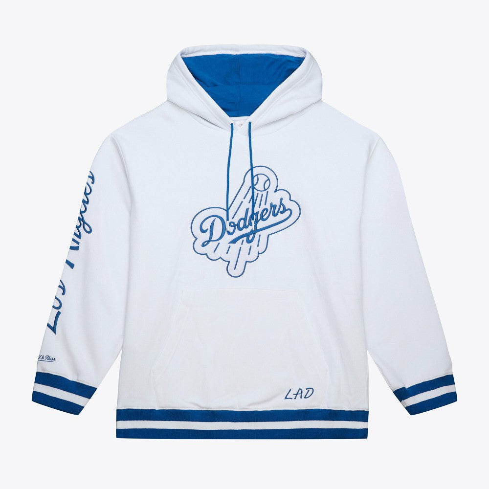 Los Angeles Dodgers Cooperstown Collection Fleece Hoodie - White | Mitchell & Ness