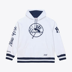 New York Yankees Cooperstown Collection Fleece Hoodie - White | Mitchell & Ness