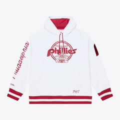 Philadelphia Phillies Cooperstown Collection Fleece Hoodie - White | Mitchell & Ness