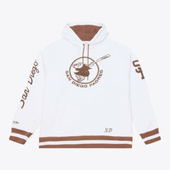 San Diego Padres Cooperstown Collection Fleece Hoodie - White | Mitchell & Ness