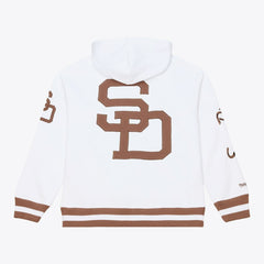 San Diego Padres Cooperstown Collection Fleece Hoodie - White | Mitchell & Ness