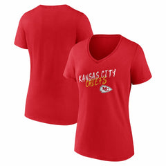 NFL Kansas City Chiefs Women's Hustle V-Neck T-Shirt
