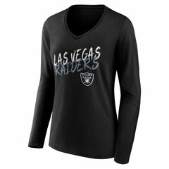 NFL Las Vegas Raiders Women's Hustle Long Sleeve V-Neck T-Shirt