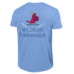 St. Louis Cardinals Champion Tri-Blend T-Shirt - Heather Light Blue
