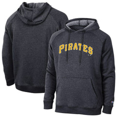 Pittsburgh Pirates Champion Triumph Tri-Blend Raglan Hoodie - Black