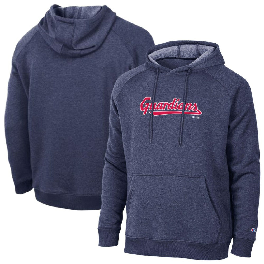 Cleveland Guardians Champion Triumph Tri-Blend Raglan Hoodie - Navy
