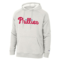 Philadelphia Phillies Champion Triumph Tri-Blend Raglan Hoodie - Heathered Core Ultra Light Grey