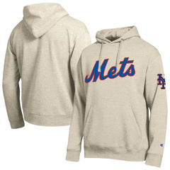 New York Mets Champion All Star Chenille Patch Hoodie - Oatmeal
