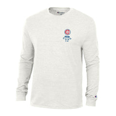 Chicago Cubs Champion Cooperstown Winning Tradition Tri-Blend Long Sleeve T-Shirt - White