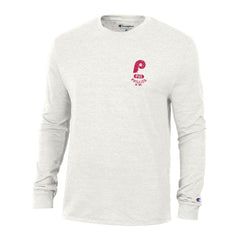 Philadelphia Phillies Champion Cooperstown Winning Tradition Tri-Blend Long Sleeve T-Shirt - White