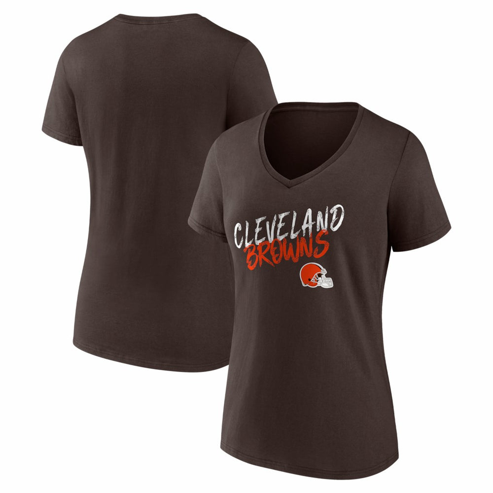 NFL Cleveland Browns Women's Hustle V-Neck T-Shirt