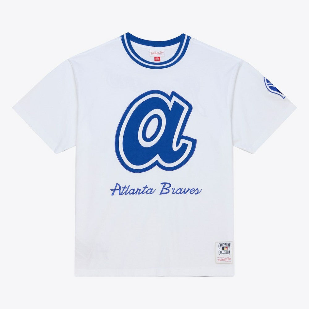 Atlanta Braves Cooperstown Collection Arctic T-Shirt - White | Mitchell & Ness