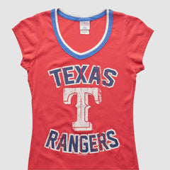 Texas Rangers Campus Lifestyle 2010s T-shirt - Red Vintage