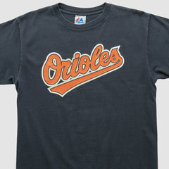 Baltimore Orioles Majestic 2000s T-shirt - Navy Vintage