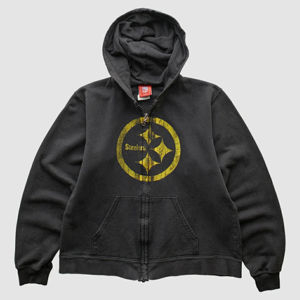 NFL Pittsburgh Steelers NFL 2000s Hooded Full Zip Sweatshirt