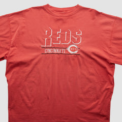 Cincinnati Reds Logo Athletic 90s T-shirt - Red Vintage