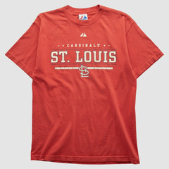 St. Louis Cardinals Majestic 2000s T-shirt - Red Vintage