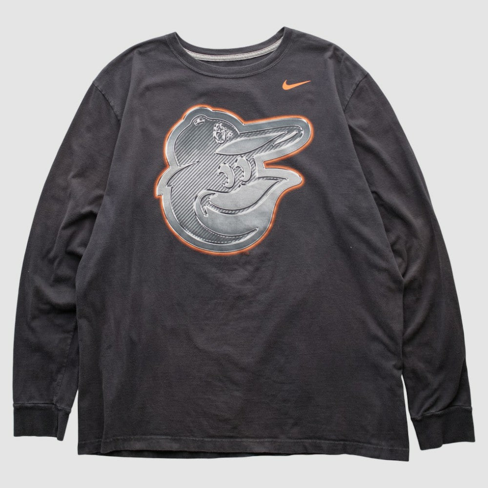 Baltimore Orioles 2010s Long Sleeve T-shirt - Black Vintage | Nike