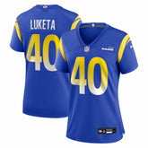 NFL Los Angeles Rams Jesse Luketa Women's Team Game Jersey