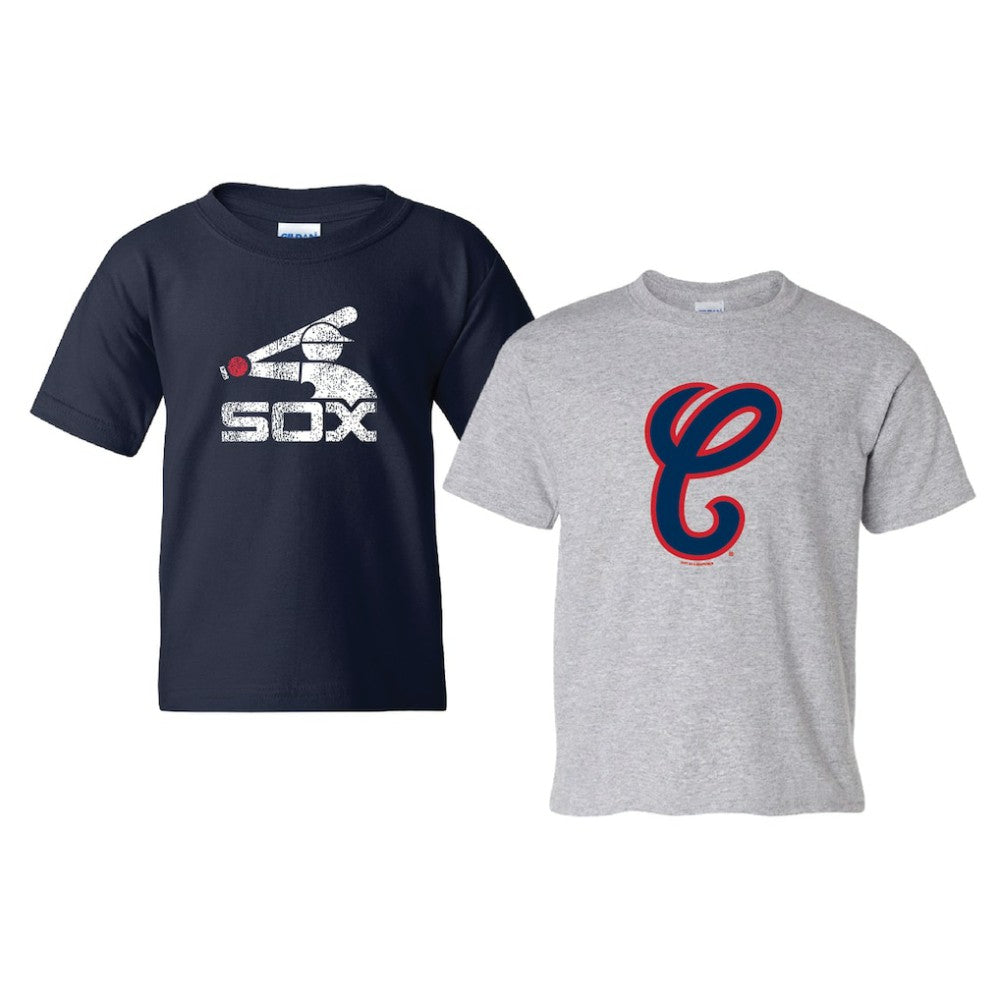 Chicago White Sox Soft as a Grape Youth Cooperstown 2-Pack T-Shirt Set - Navy/Gray