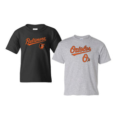 Baltimore Orioles Soft as a Grape Youth 2-Pack Logo T-Shirt Set - Black/Gray