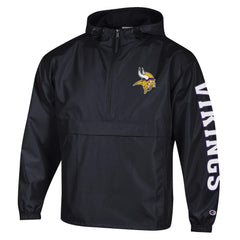 NFL Minnesota Vikings Packable Windbreaker Half-Zip Jacket