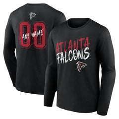NFL Atlanta Falcons Hustle Personalized Name & Number Long Sleeve T-Shirt