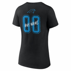 NFL Carolina Panthers Women's Hustle Personalized Name & Number V-Neck T-Shirt