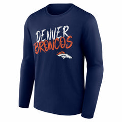 NFL Denver Broncos Hustle Personalized Name & Number Long Sleeve T-Shirt