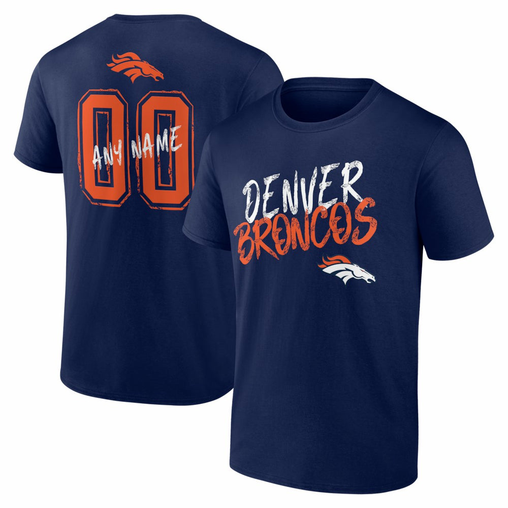 NFL Denver Broncos Hustle Personalized Name & Number T-Shirt