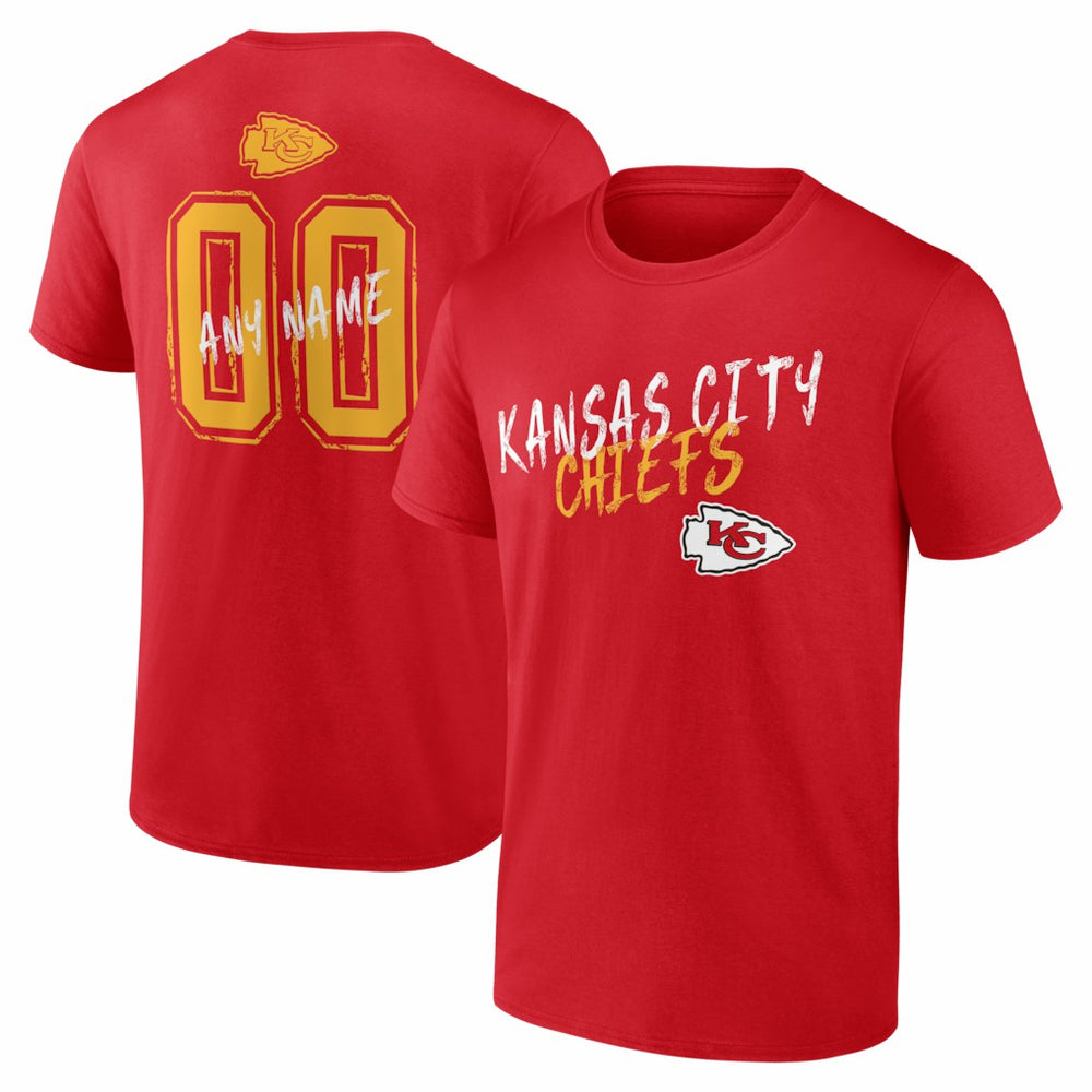 NFL Kansas City Chiefs Hustle Personalized Name & Number T-Shirt