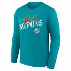 NFL Miami Dolphins Hustle Personalized Name & Number Long Sleeve T-Shirt
