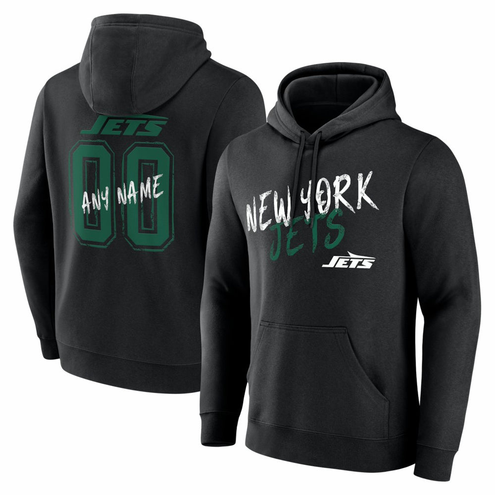 NFL New York Jets Hustle Personalized Name & Number Hoodie