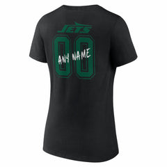 NFL New York Jets Women's Hustle Personalized Name & Number V-Neck T-Shirt