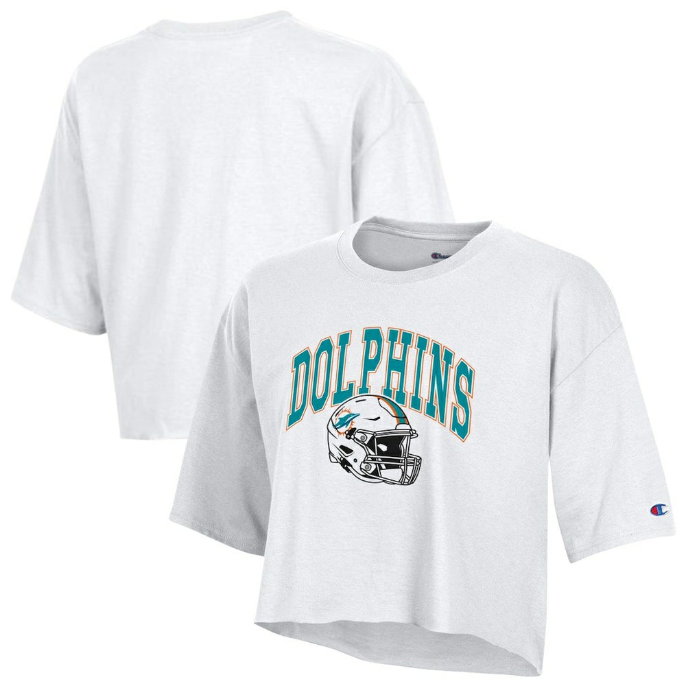 NFL Miami Dolphins Women's Boyfriend Cropped T-Shirt