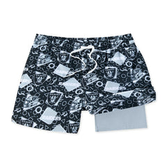 NFL Las Vegas Raiders Chubbies Game Day Fit Classic Lined Swim Trunks