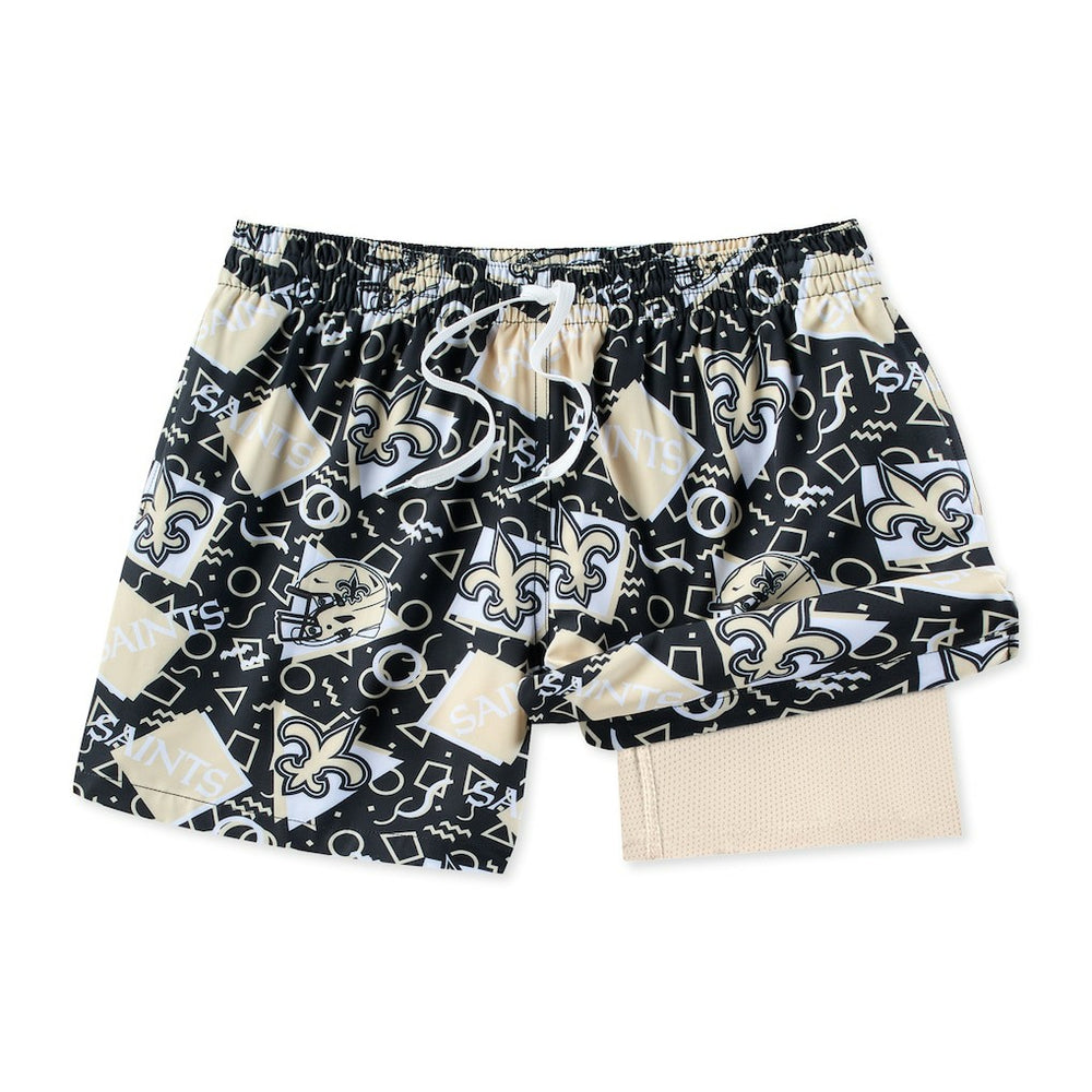 NFL New Orleans Saints Chubbies Game Day Fit Classic Lined Swim Trunks