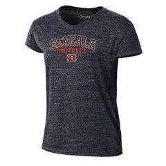 NFL Cincinnati Bengals Women's Triumph Tri-Blend V-Neck T-Shirt