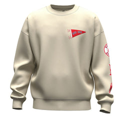 Boston Red Sox Unisex Spirit Jersey Fleece Crewneck Pennant Sweatshirt - Tan