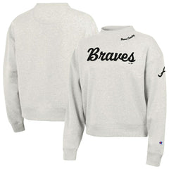 Atlanta Braves Champion Women's Triumph Tri-Blend Sweatshirt - Stone