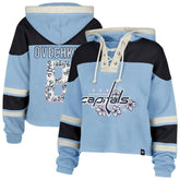 Alexander Ovechkin Washington Capitals '47 Women's Cherry Blossom Superior Lacer Cropped Pullover Hoodie
